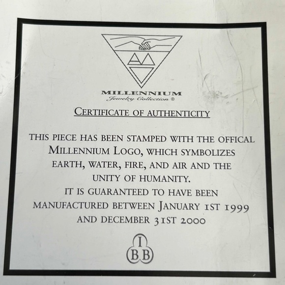 RING, COMMEMORATIVE MILLENNIAL 2000 STERLING SILVER .925, LIMITED EDITION BY IBB - Picture 14 of 16